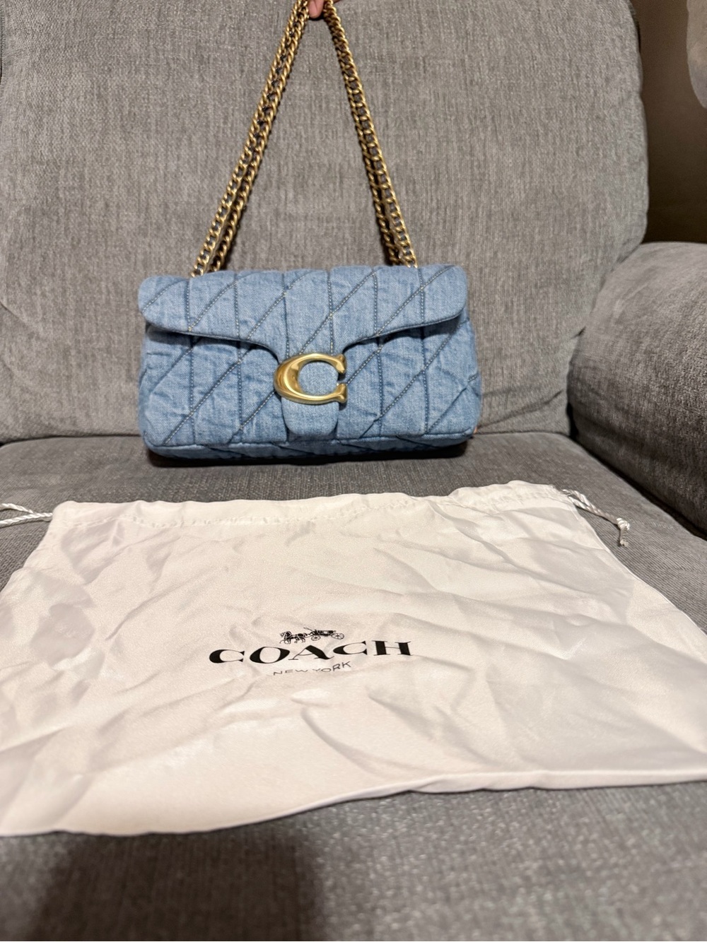 Coach quilted tabby 26 in denim blue - Picture 4 of 11